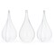 Set of 3 Clear Plastic Waterdrop Ornaments 4.3 Inches (109 mm)
